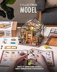 Rolife DIY Miniature Greenhouse Kit, Tiny/Mini