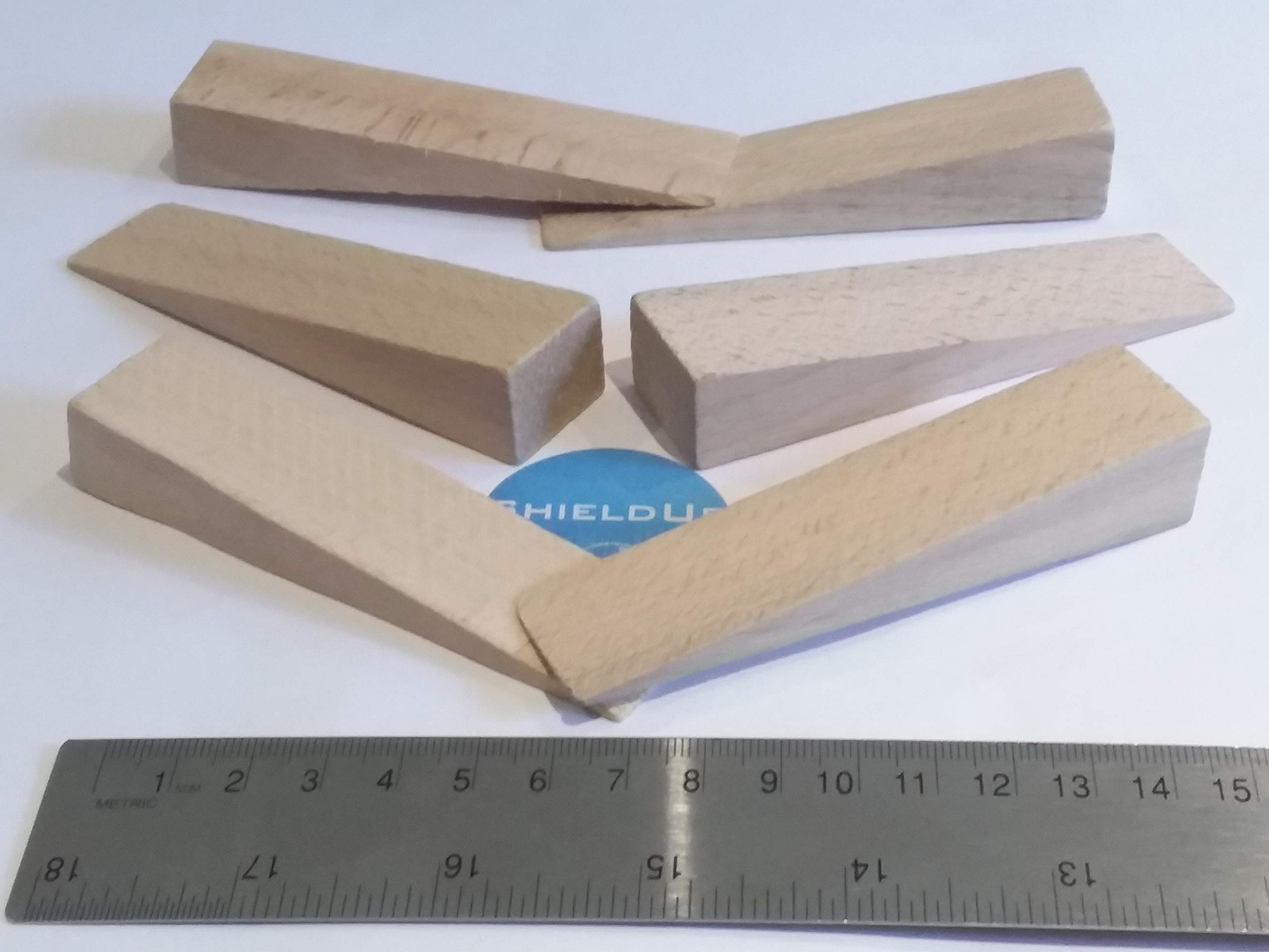 ShieldUp 6 x Genuine Beech Wood Wedges - 100mm x 19mm