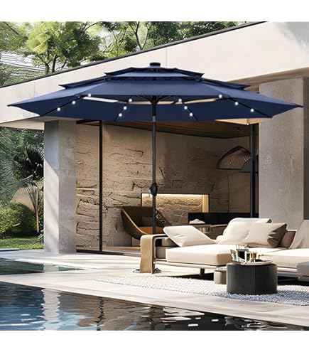TAJMDGW Clear Patio Umbrella Waterproof Large Market Table Umbrella for Garden Deck Plants Windproof Wedding : Patio, Lawn & Garden