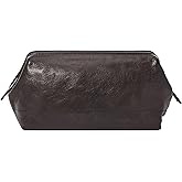 Fossil Men's Leather Travel Toiletry Bag Shave Dopp Kit for Men