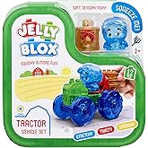 Jelly Blox Tractor Set | Includes 12 Pieces | Toddler & Preschool Building Blocks Kids Can Squeeze, Stretch, Squish | MESH AC