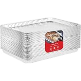 Stock Your Home Aluminum Pans - 15 Pack Disposable Aluminum Foil Trays - Reusable Nonstick Baking Sheets - 16 Inch x 11 Inch