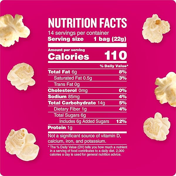 ANGIE’S BOOMCHICKAPOP SWEET & SALTY KETTLE CORN POPCORN, NON-CANDY EASTER BASKET STUFFER, 0.77 OZ. INDIVIDUAL BAG, 14-COUNT