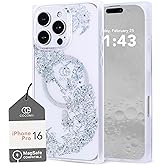 Cocomii - Rectangle Case Compatible with iPhone 16 Pro - Compatible with MagSafe, Clear Iridescent, Holographic Garden, Glossy, Magnetic Phone Case for iPhone 16 Pro 6.3 inch, Paradise