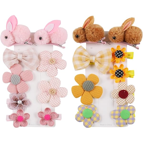 Dog Bows Small Size Dog 16PCS 8pairs Short Hair Dog's Hair Clips