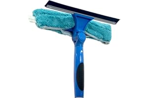 EVERSPROUT Swivel Squeegee & Microfiber Glass Window Scrubber, Light-Weight Window Cleaning Kit Without Extension Pole