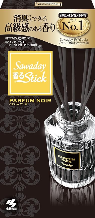 Amazon サワデー香るスティック 芳香剤 部屋用 パルファムノアール 本体 70ml ルームフレグランス 玄関 サワデー香るスティック 置き型