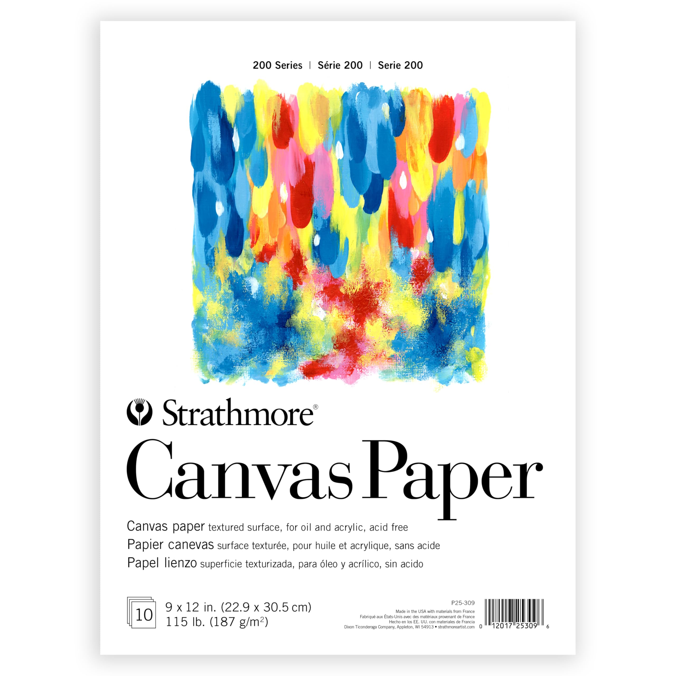 Photo 1 of *Minor Damaged*
Strathmore 200 Series Canvas Paper, Tape Bound Pad, 9x12 inches, 10 Sheets (115lb/187g) - Artist Paper for Adults and Students - Oil Paint, Acrylic Paint, Mixed Media, Art Journaling