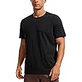 CRZ YOGA Men's Cotton Polyester Short Sleeve T-Shirt Classic Fit Casual Workout Tops Soft Premium Tee