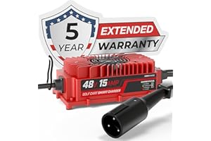 FORM 48 Volt Golf Cart Battery Charger for Club Car Precedent & DS Golf Carts - 48V 15AMP Lead Acid Battery Charger