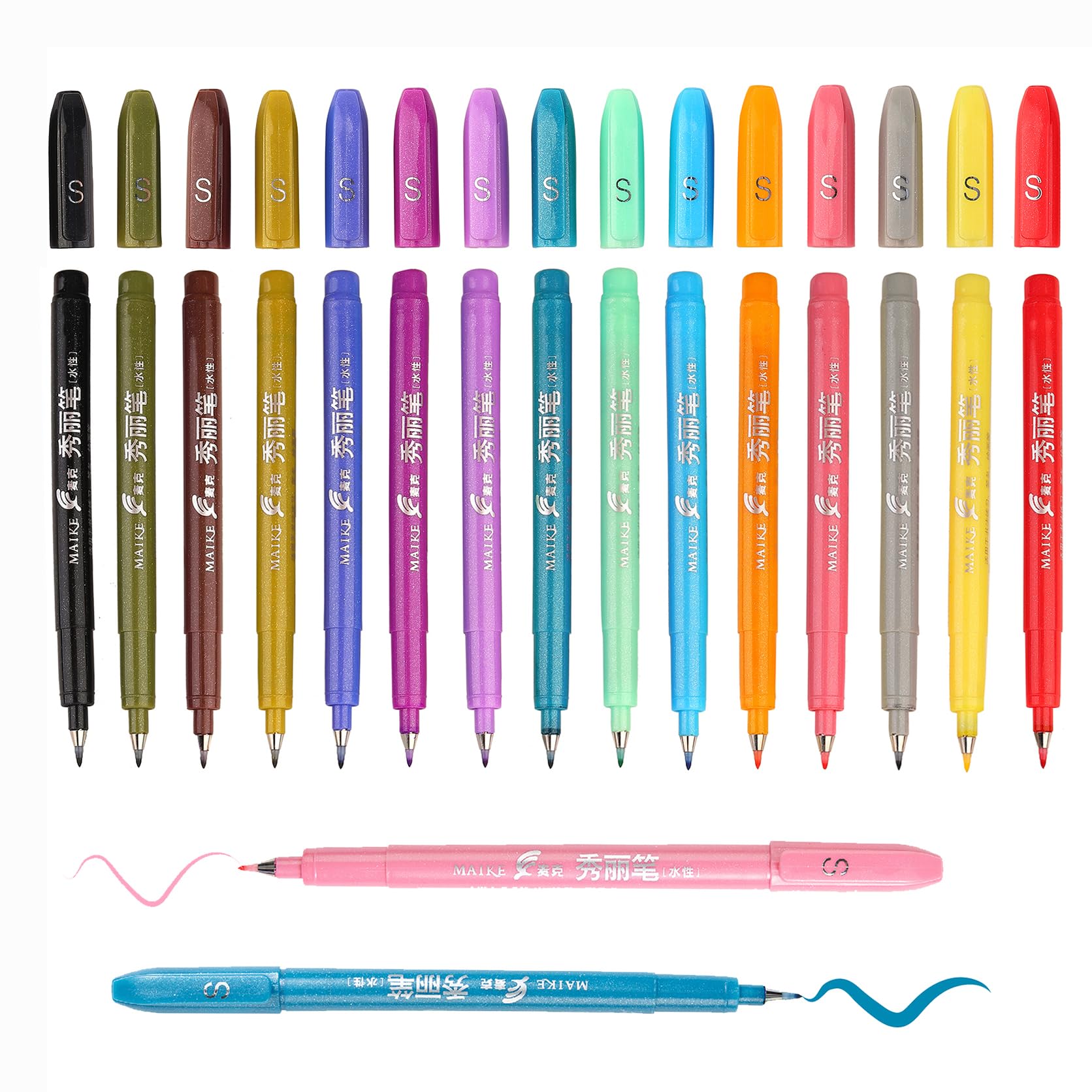 Ground Writing Brush HOMSFOU Large Water Writing Brush Pen - 55cm Sponge Tip Calligraphy Brush For Outdoor Ground Writing, Fitness, Elderly Practice, Ergonomic Handle (Random Color Handle) Fitness Practice Brush