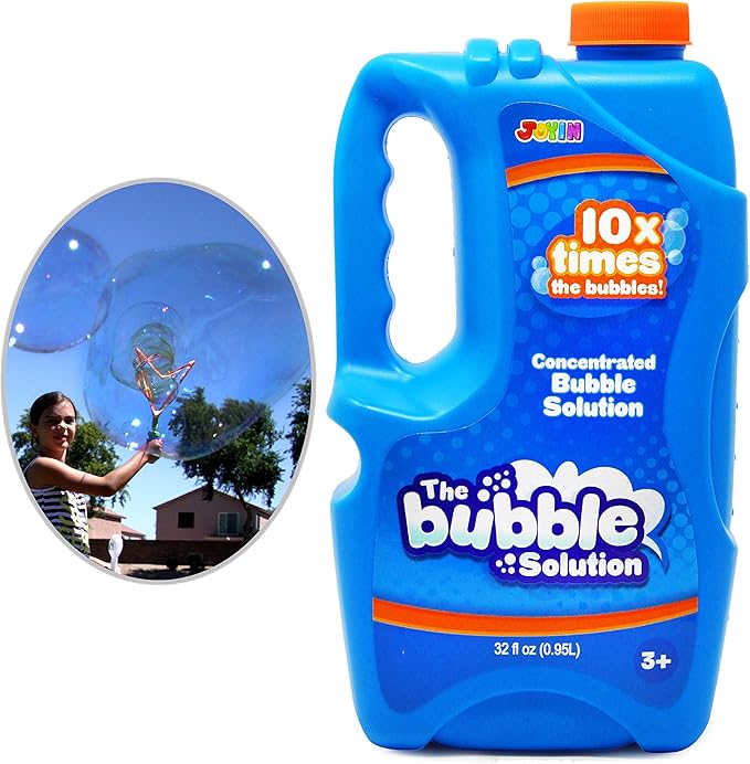 Amazon Com Joyin Toy Bubble Solution Refill Up To 2 5 Gallon Big Bubble Solution 32 Ounce Concentrated Solution For Bubble Machine Easter Toys Games