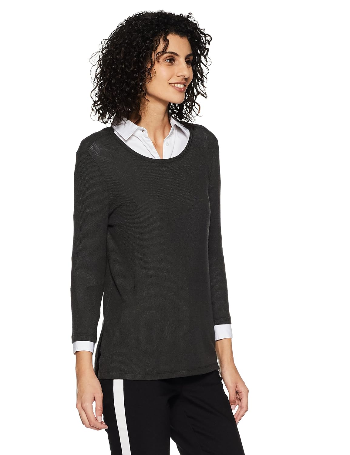 forever 21 women's body blouse rayon pullover