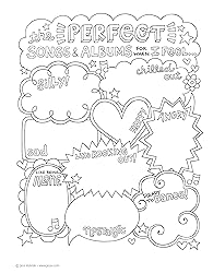 Notebook Doodles Peace, Love, and Music: Color
