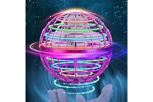 NWLAEWR Flying Orb Ball for Kids Adults, Hand Controlled Boomerang Ball, Soaring Flying Spinner Mini Drone, Hover Flying Ball Toy with LED Lights, Drone Ball Endless Tricks Gifts for Boys Girls
