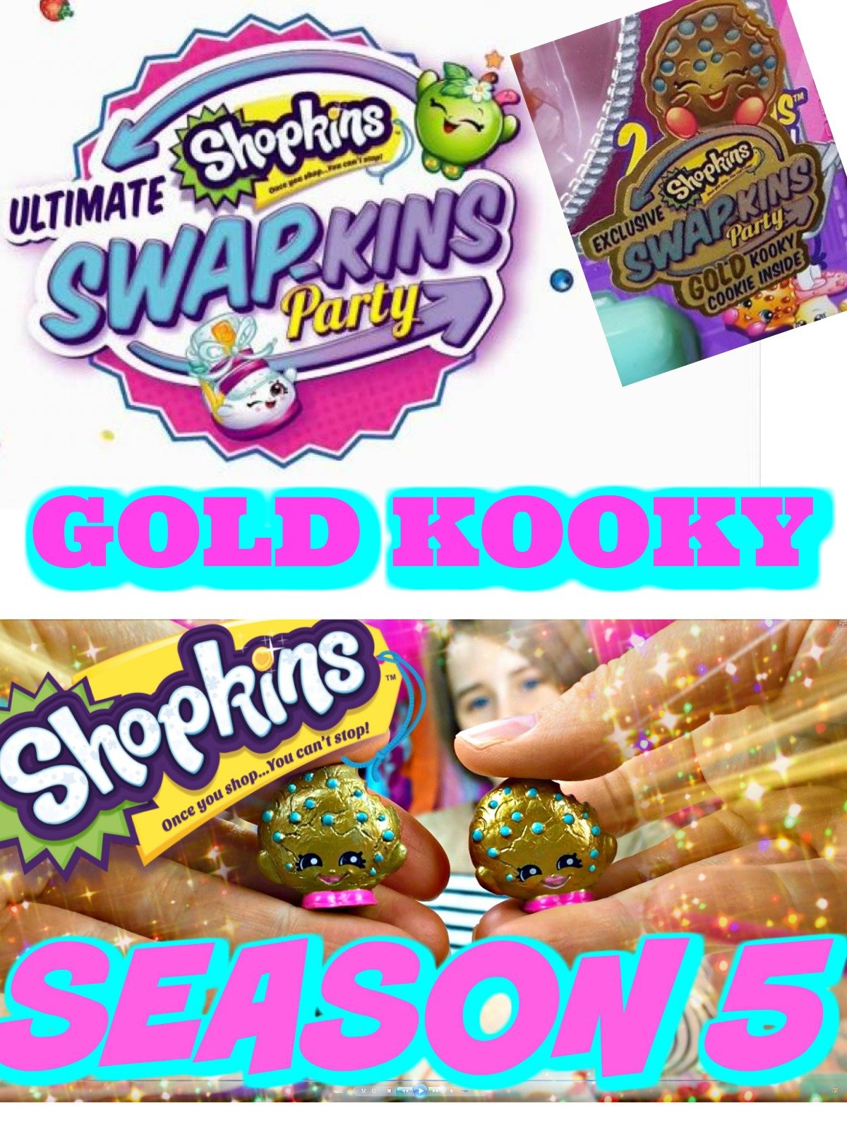 Watch Shopkins Season 5 12 Pack Gold Kooky Cookie Special Editon Golden ...