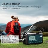 Mesqool 12000mAh Portable Wind Up Radio with Phone Charger Solar AM/FM/SW view 2