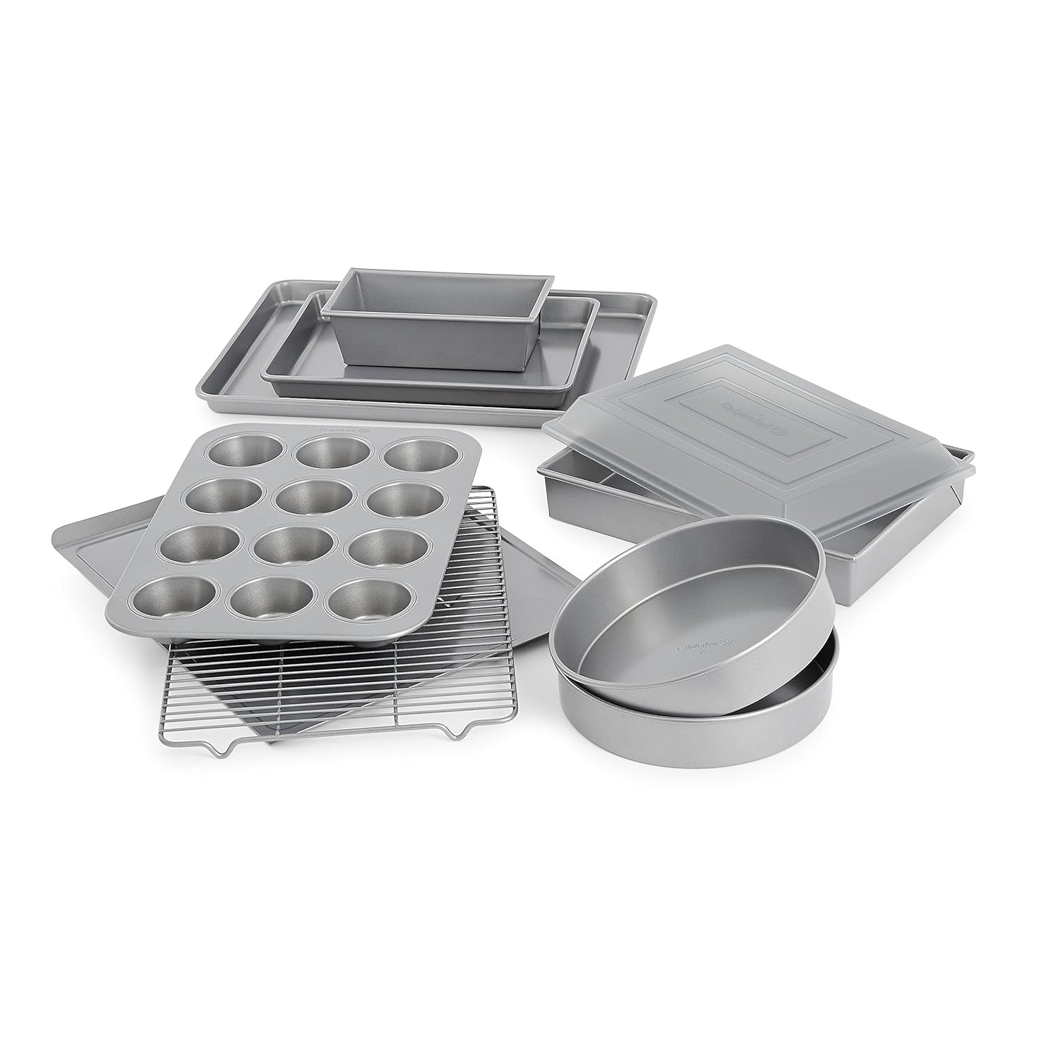 Nonstick Bakeware Set 10pc Calphalon Baking Pans Cookie Sheet Cake