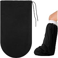 21 x 12.5 Inch Leg Cast Cover- Adjustable Drawstring Foot Cast Sock Cover- Warm Plaster Stocking Protective for Women Men Foo