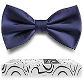 Adam Young Men's Bow Ties Pre-Tied Style Formal Satin Classic Bowtie for Tuxedo Faux Silk