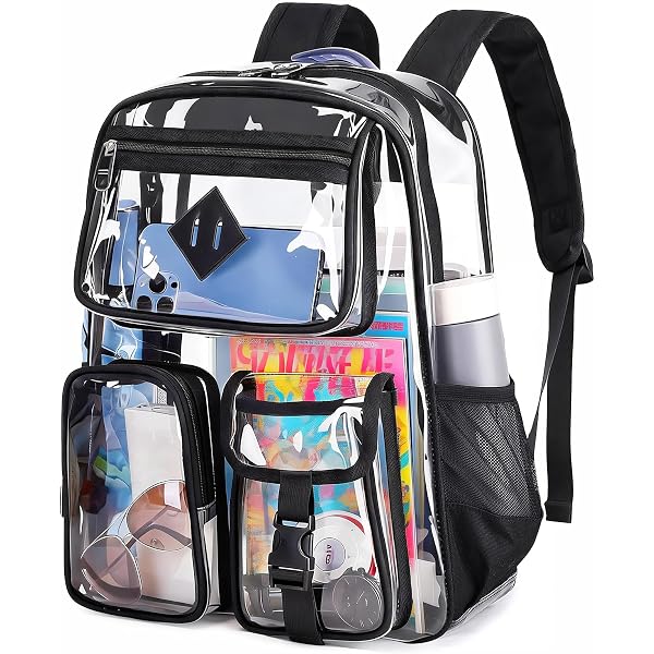3876 Running Horse Clear Fashion Backpack Transparent Travel School Bag Primo Clear Backpack – Eastsport main image 4