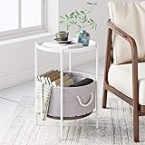Amazon.com: Nathan James Round Modern Side Accent or End Table for Living Room and Bedroom and ...