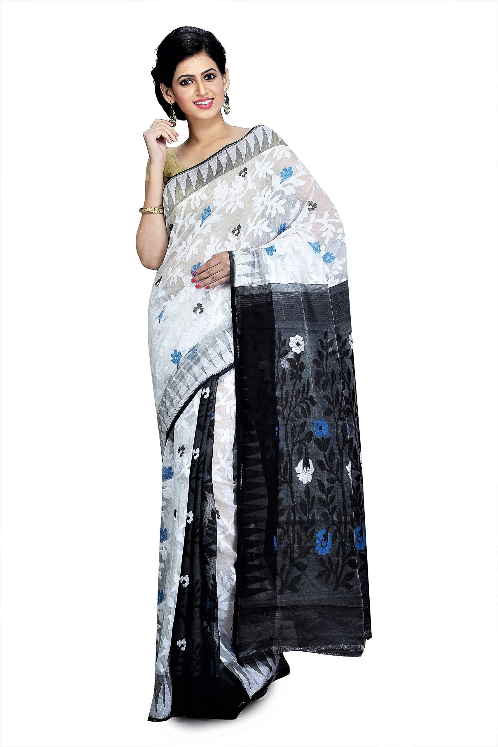 Mayurakshi Women's Jamdani Cotton Saree