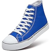 ZGR Men's High Top Canvas Sneakers Lace Up Classic Casual Walking Shoes