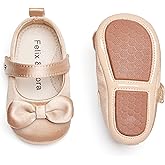 Felix & Flora Soft Sole Baby Shoes - Infant Baby Girls Ballet Flats Moccasinss Rubber Sole Walking Crib Shoes