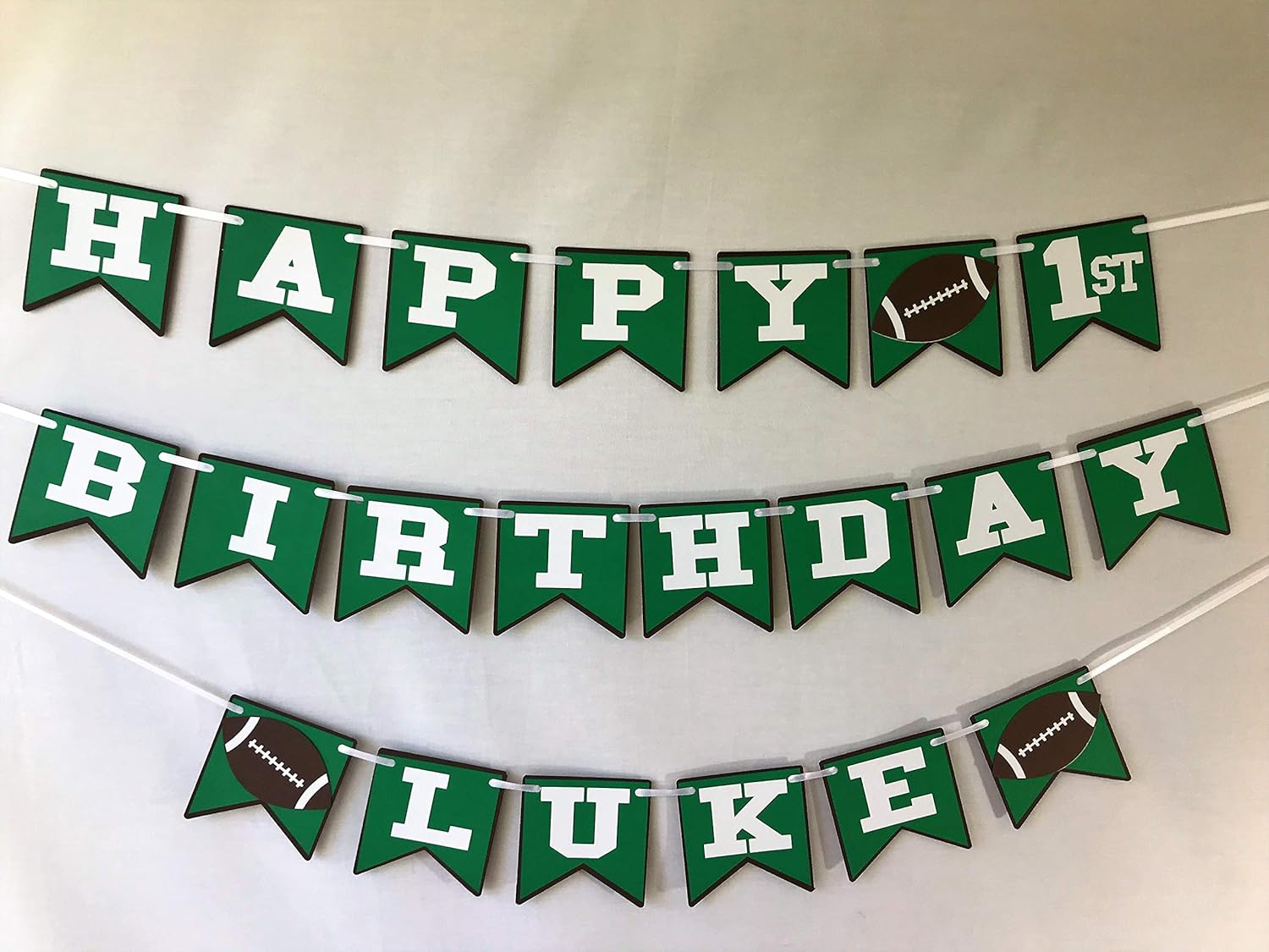 Amazon Com Football Birthday Banner With Personalization Custom
