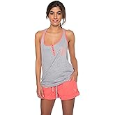 U.S. Polo Assn. Essentials Womens Lounge Set Pajama Racerback Tank and Pocket Shorts Sleepwear