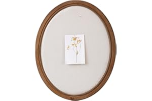 SOFE Oval Framed Linen Bulletin Board, Unique Fabric Pin Boards for Walls, 21 x 17 Inches Hanging Vision Board, Message Display Notice Memory Board for Office Home and School with Pins