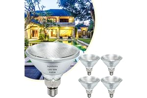 Ivyemons PAR38 Flood Light Bulbs - 4 Pack 80W PAR38 Halogen Bulb 120V E26 Base, PAR38 Bulb Dimmable 2800K Warm White for Indoor and Outdoor, Long Lasting 950LM Halogen Flood Light