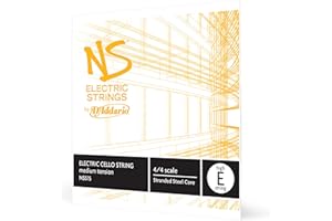 D'Addario NS Electric Cello Single High E String, 4/4 Scale, Medium Tension