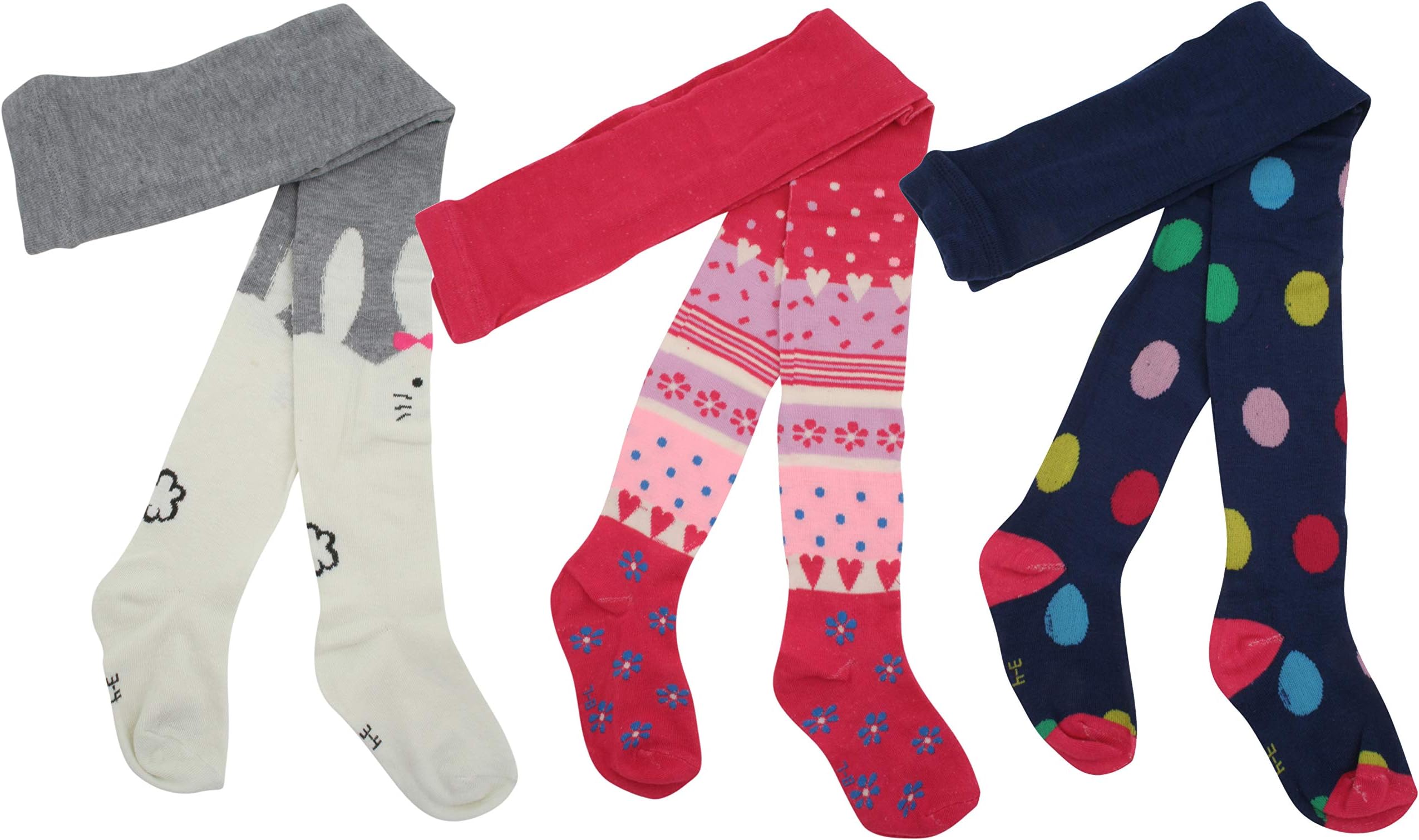 Girls 3 Pack of Design Tights