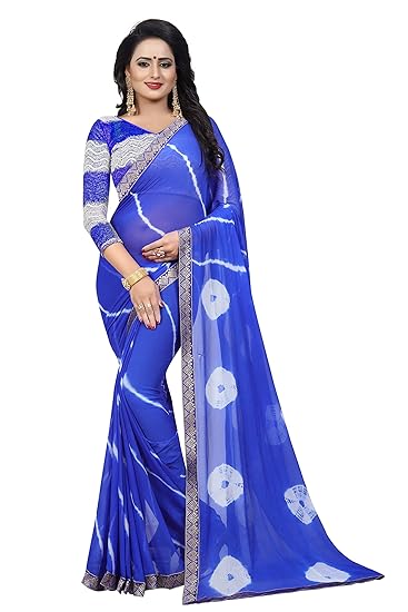 Winza Designer Womens Chiffon Saree With Blouse (JAQUARD1)