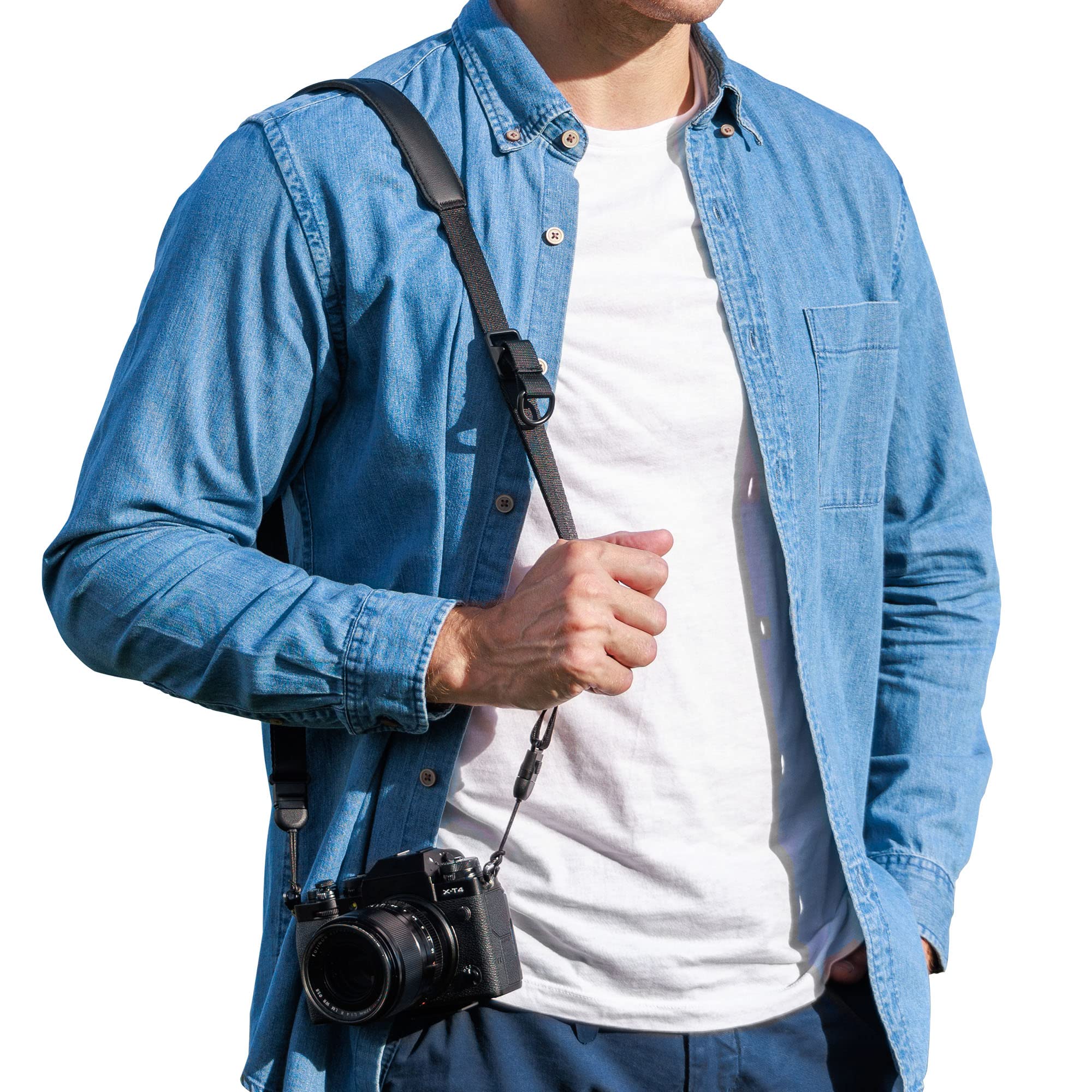 PROfezzion Mirrorless Camera Shoulder Neck Strap with Metal Secure Quick Release Buckle for Canon EOS R RP R1 R3 R5 R6 R7 R8 R10 R50 R100 Nikon Z30 Z50 Z50II Z5 Z6 Z6II Z6III Z7 Z7II Z8 Z9 Zfc & More