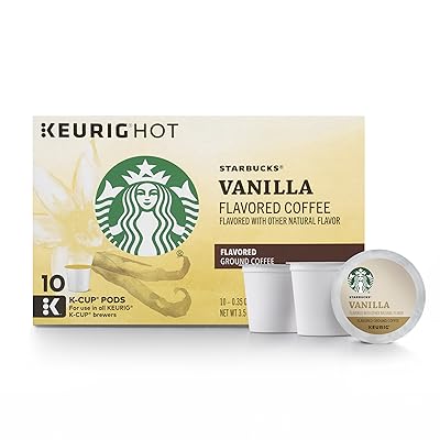 Starbucks Vanilla Flavored Blonde Roast Single Cup Coffee for Keurig Brewers,10 Count