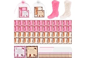 50 Sets Cowboy Boot Soaps, Western Party Favors Soap Handmade Scented Soap with Thank You Cards and Organza Bags for Guests C