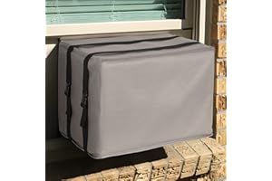 BOLTLINK Window Air Conditioner Covers for Outside Units, AC Cover for Outdoor fits up to 21.5W x 16D x 15H inches,Grey