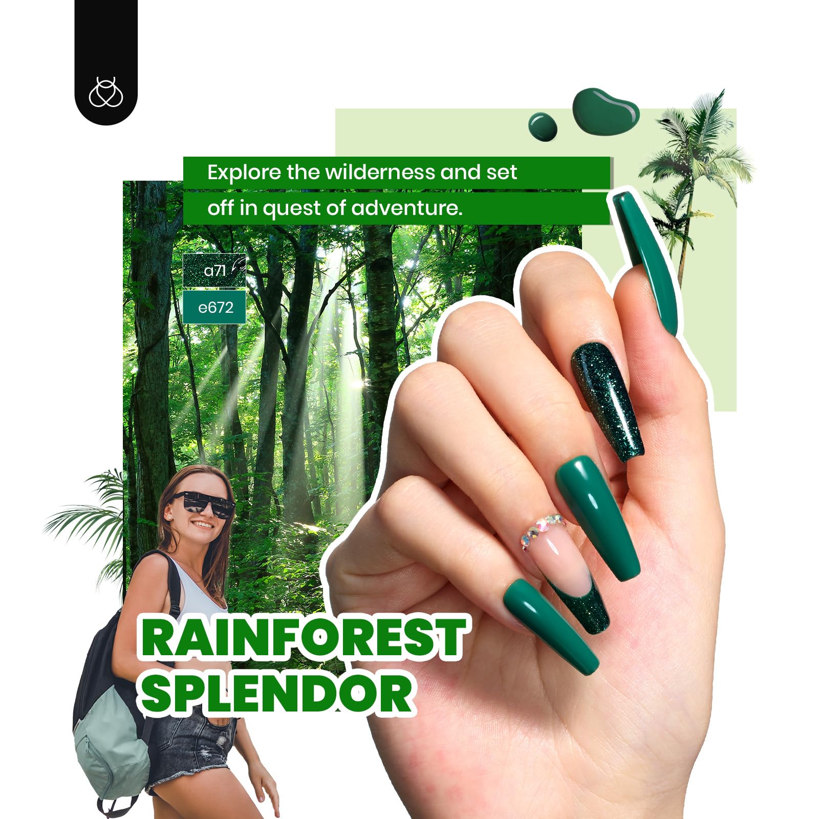 beetles 85 Pcs Spring Gel Nail Polish Kit with UV Light - 35 Colors All in One Manicure Kit, Travel Diary Collection Beetles Gel X Nail Gel Polish Set with Nail Tools for Beginners - Image 6