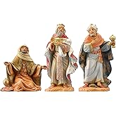Fontanini by Roman Inc., 3 Piece King Set, 5" Three Kings Collection, Nativity Figure and Accessories, Hand Sculpted and Painted