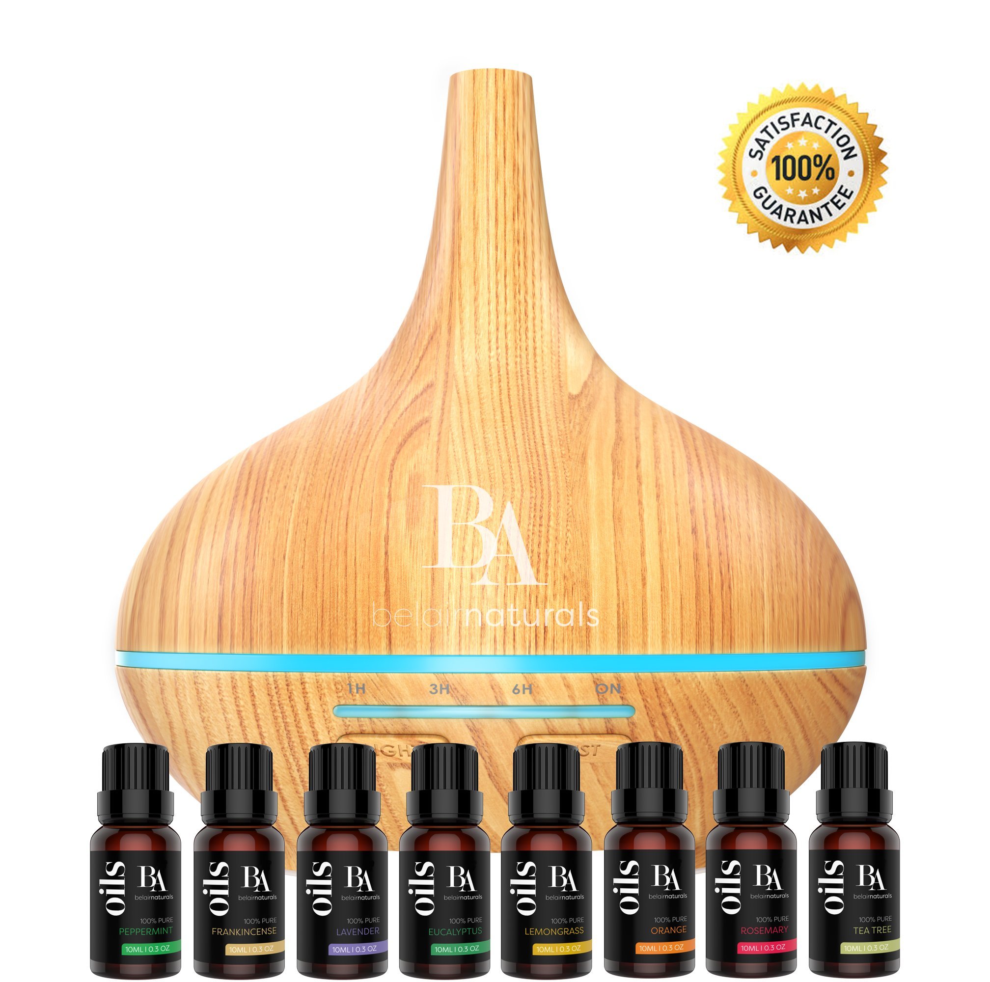 Bel Air Naturals Aromatherapy Top 8 Essential Oils Set 100 Pure