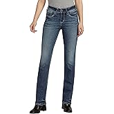 Silver Jeans Co. Women's Suki Mid Rise Curvy Fit Slim Bootcut Jeans