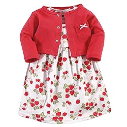 Hudson Baby Girls' Cotton Dress and Cardigan