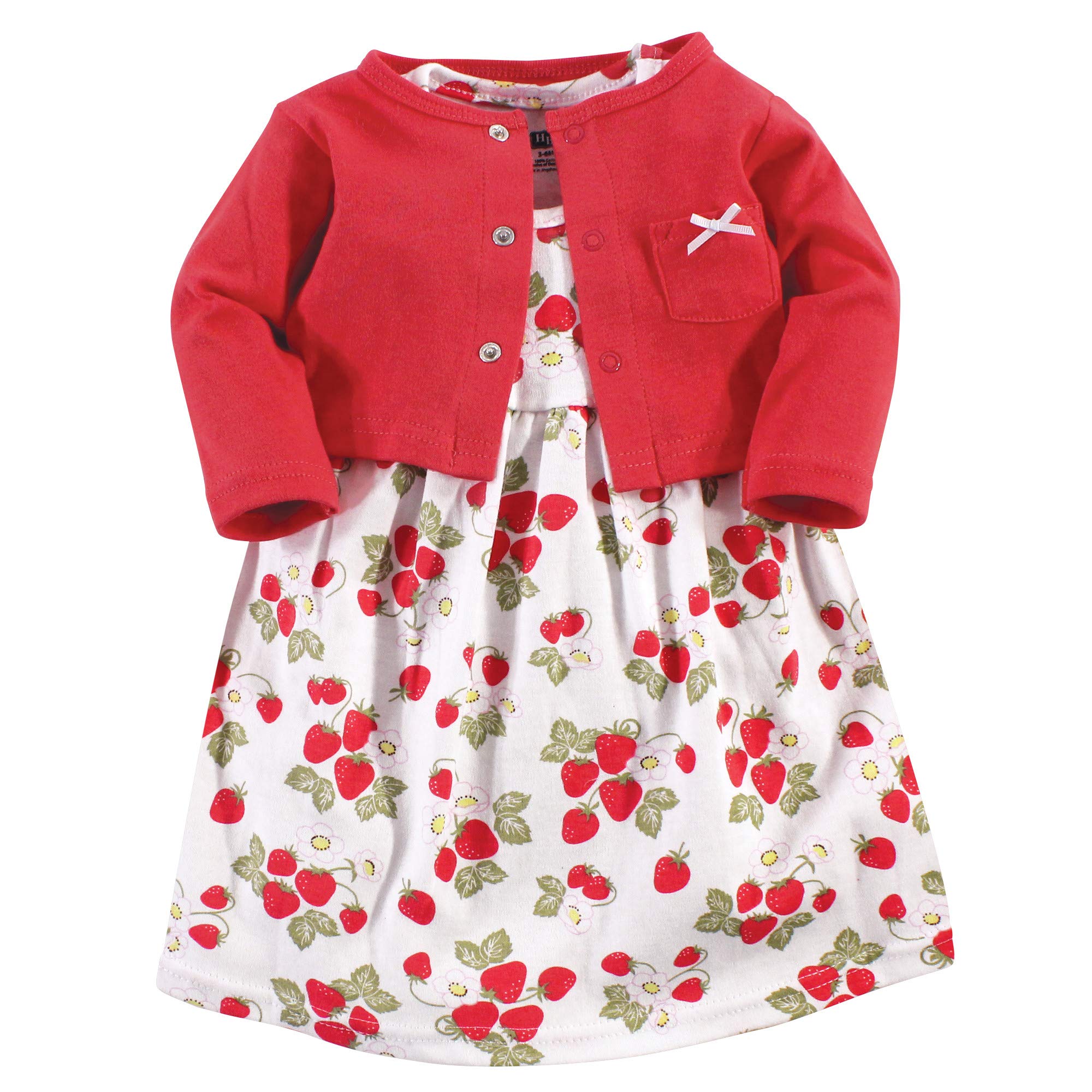 Hudson Baby Girls' Cotton Dress and Cardigan