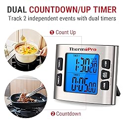 ThermoPro TM02 24 Hours Digital Timer with Dual