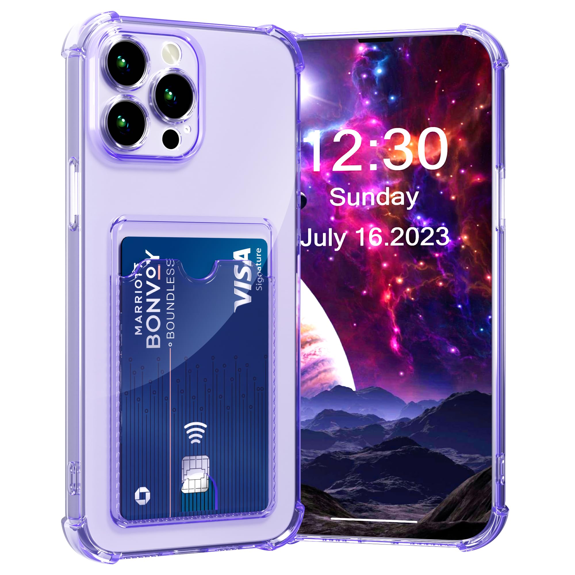 AKABEILA Case for iPhone X/XS Clear Slim Phone Case Soft TPU Wallet Case Bag Cover with Card Slot Holder Shockproof 5.8 Inch — image 1