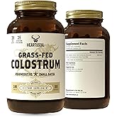 HEART & SOIL 100% Grass Fed & Finished Colostrum Supplement from Regenerative Cattle for Gut, Muscle & Immune Health – 3000mg Bovine Colostrum Capsules - Gut Health for Men & Women –180 Capsules