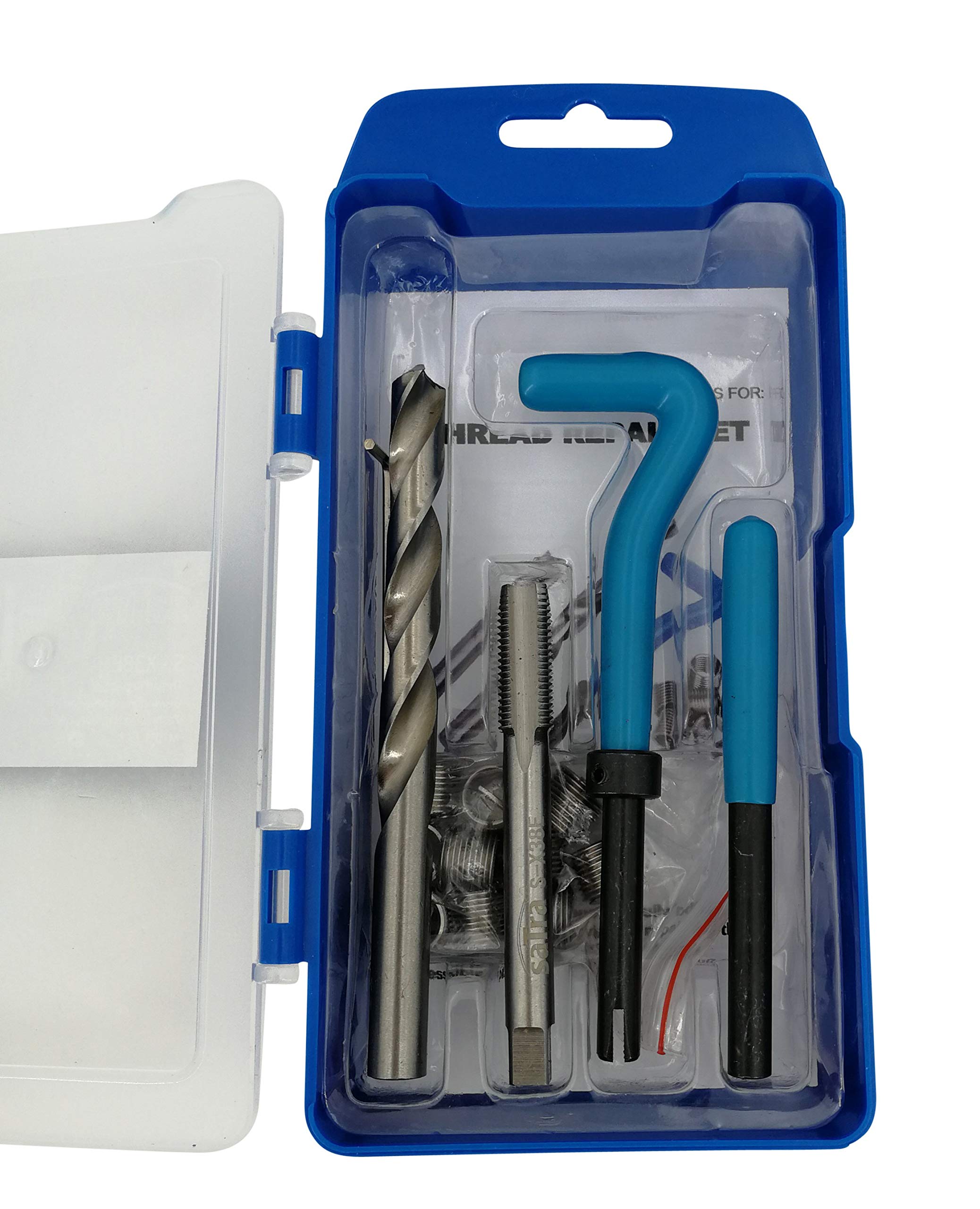 Satra S-X38E Thread Repair Kit M10 x 1.25 Thread Set 15 Pieces Includes Drill